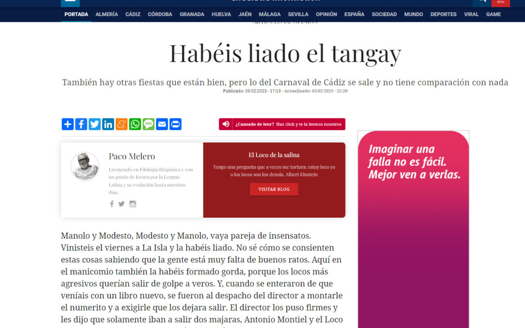 Andalucía Información – ‘Habéis liado el tangai’